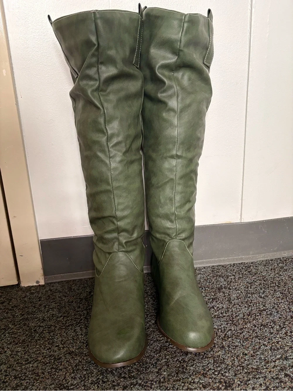 Over-the-Knee Green Women's Boots